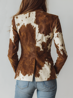 Adèle | Blazer vintage imprimé vache écoresponsable
