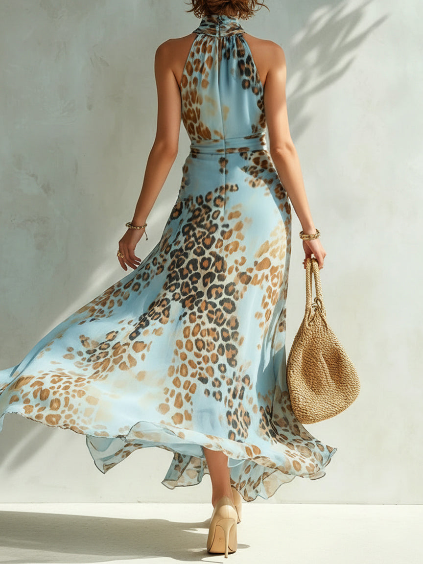 Désirée - Robe glamour à imprimé animalier