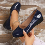 Diane | Escarpins vernis à petit talon compensé