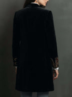 Romane | Blazer Ajusté Imprimé Baroque Noir