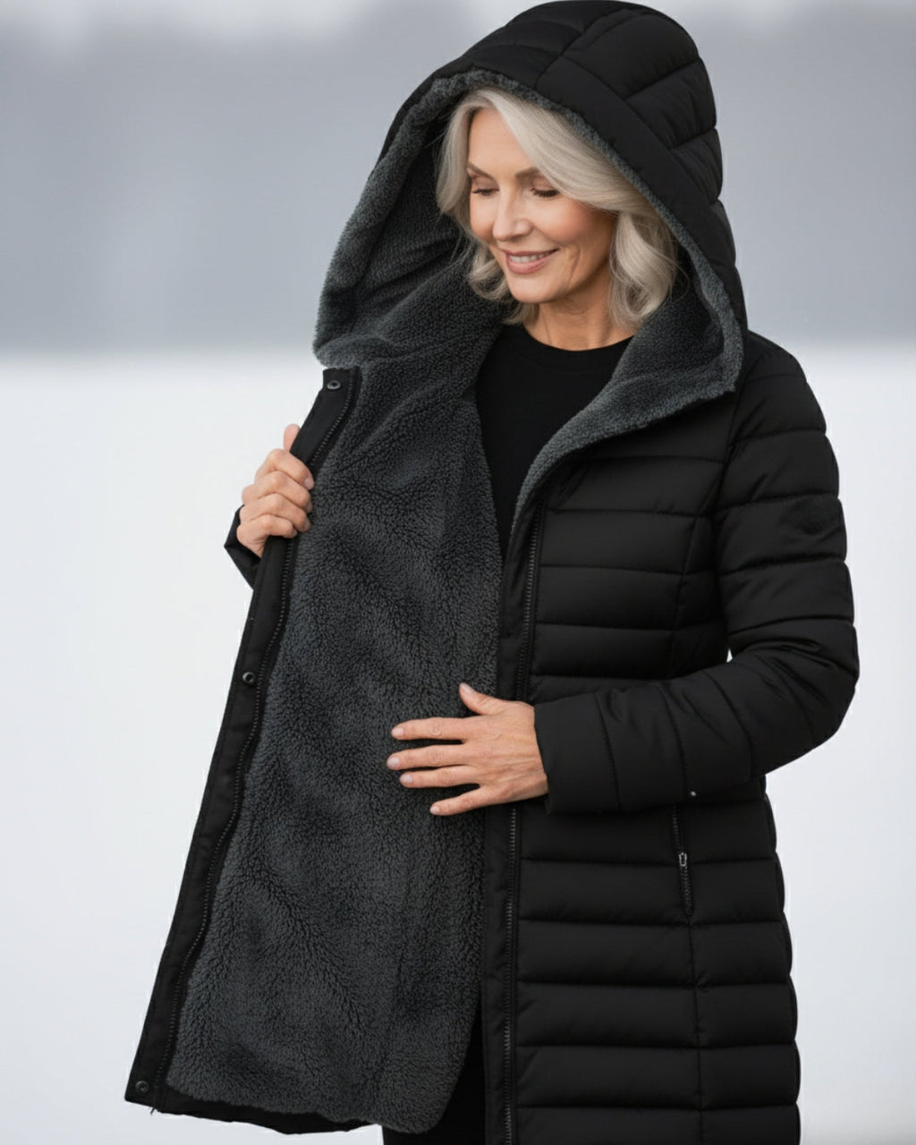 Georgine | Manteau doudoune avec doublure polaire