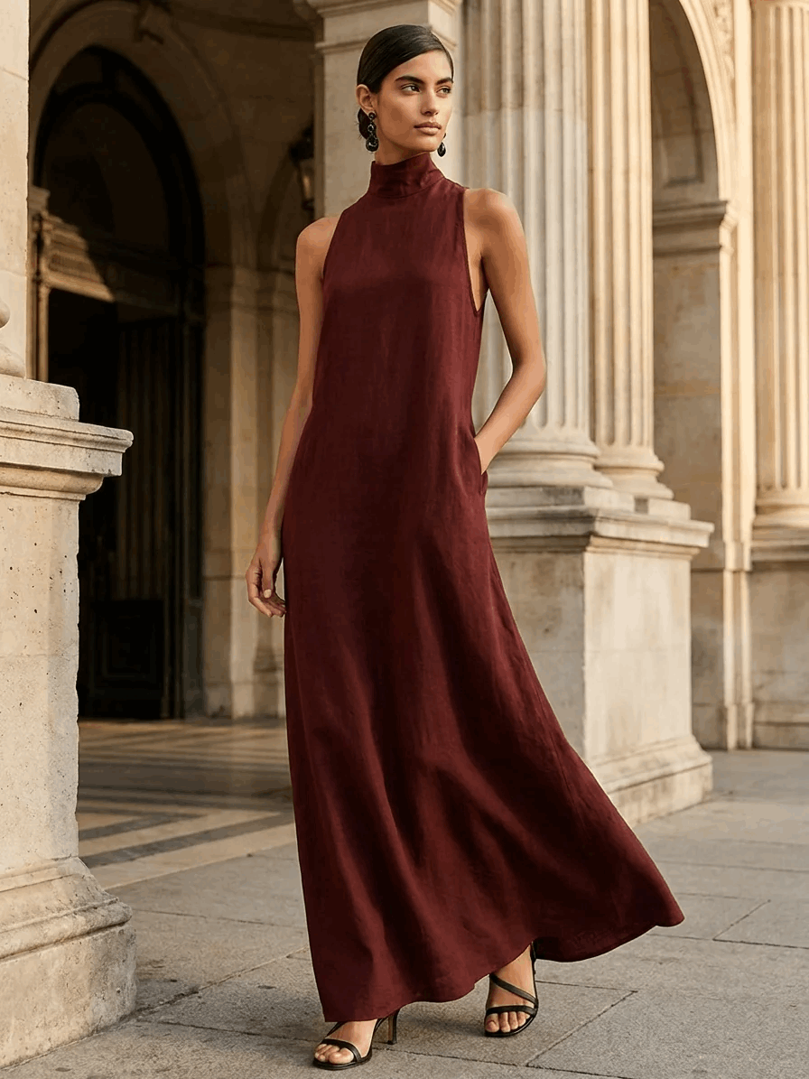 Teresa | Vestido fluido de silueta envolvente
