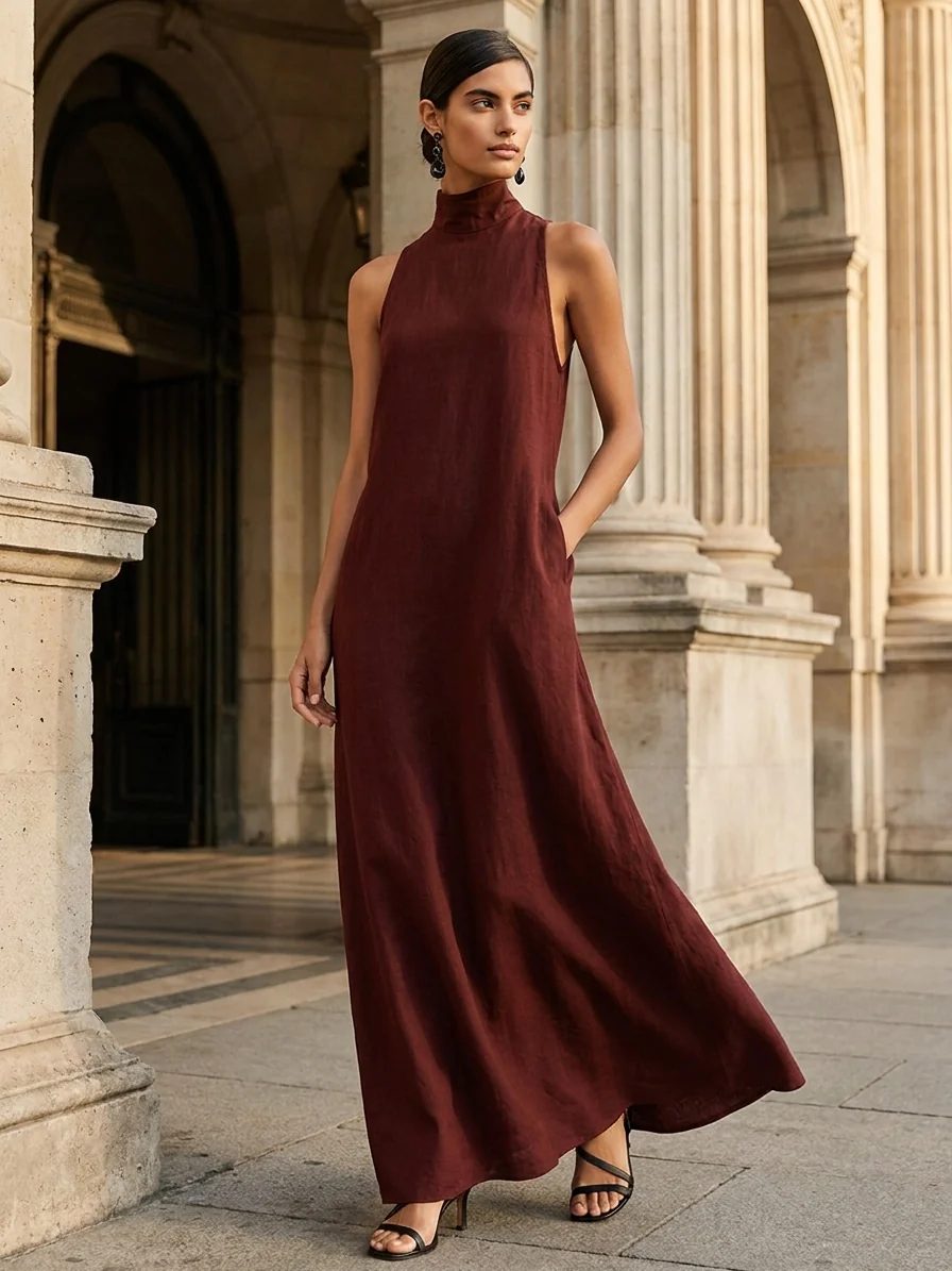 Teresa | Vestido fluido de silueta envolvente