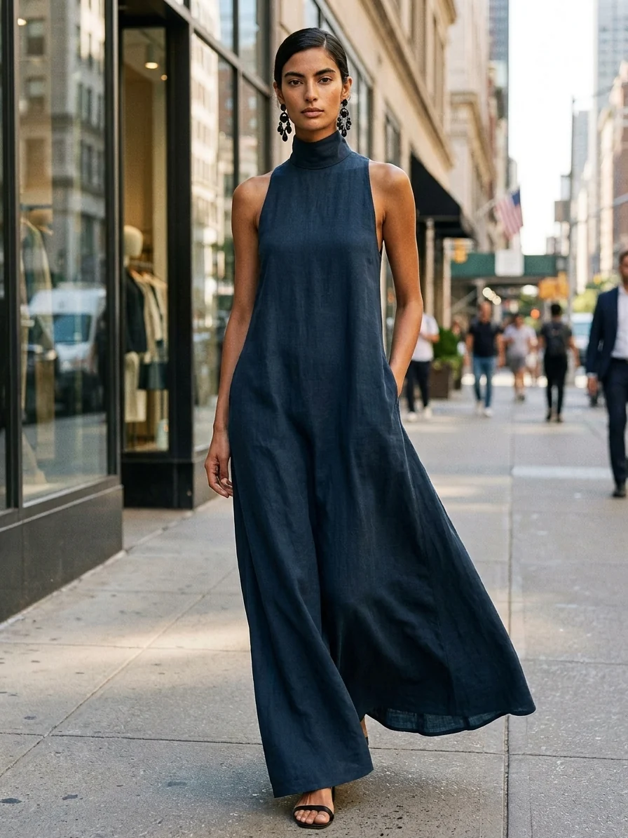 Teresa | Vestido fluido de silueta envolvente
