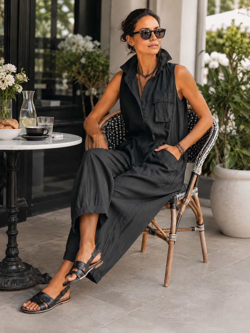Clara | Mono Cargo Relajado con Bolsillos