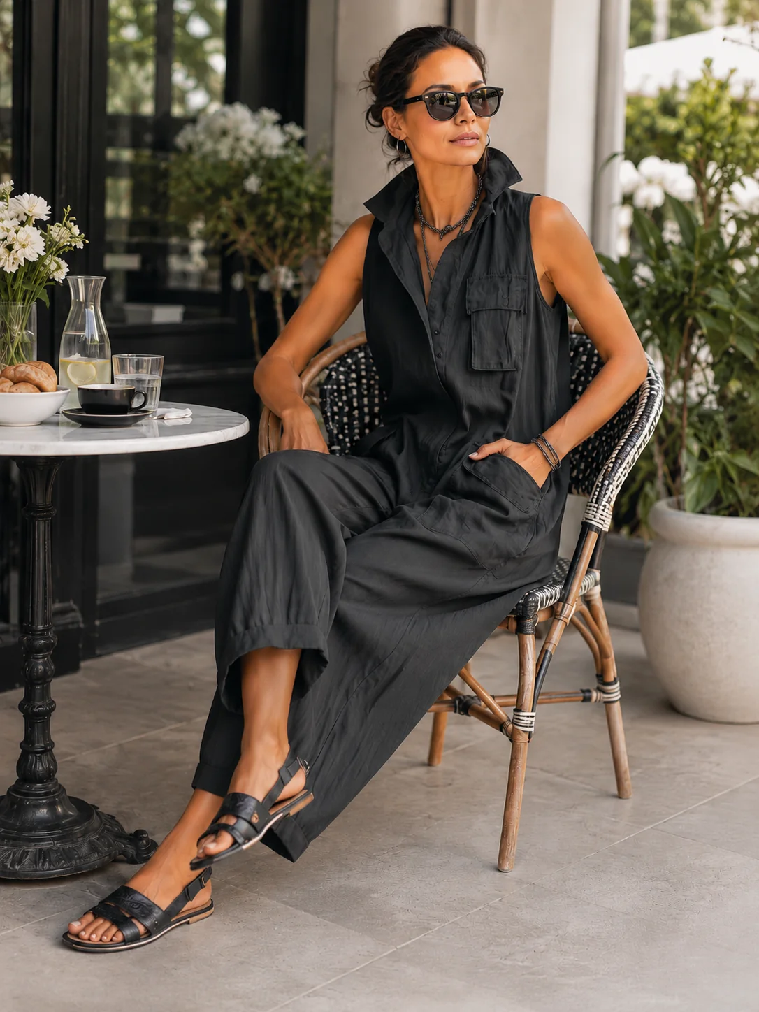 Clara | Mono Cargo Relajado con Bolsillos