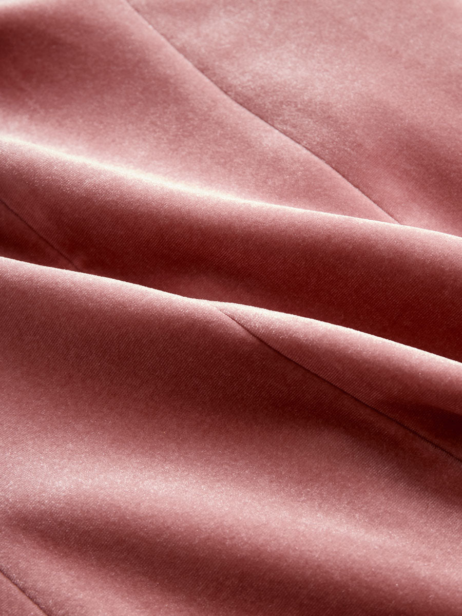 Élodie | Manteau en velours à revers, boutonnage simple et imprimé léopard