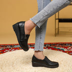 Dominique | Mocassins compensés à zip latéral