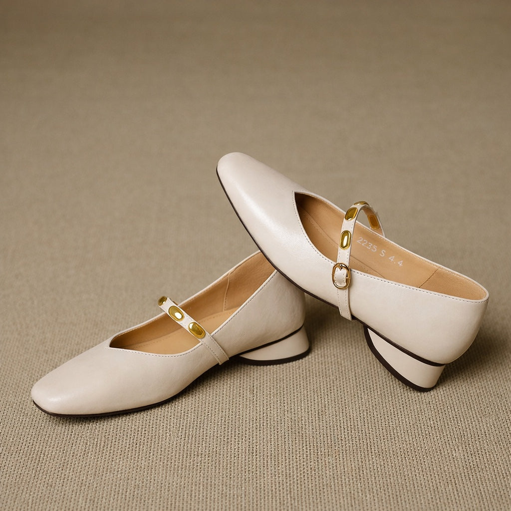 Armelle | Ballerines en cuir véritable