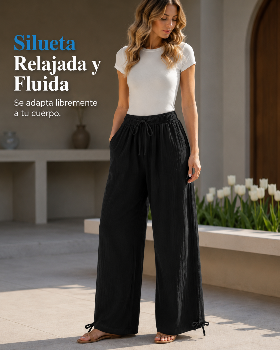 Miranda | Pantalones con cintura elástica para mujer.