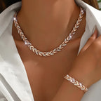 Delphine - Parure épi de blé avec cristaux