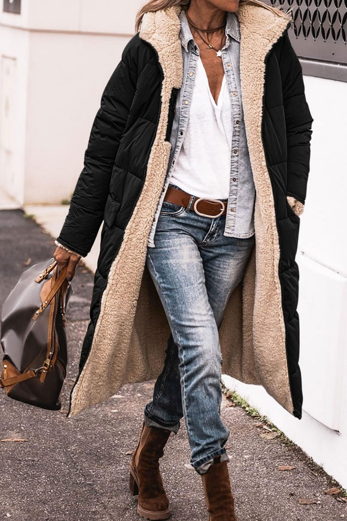 Carine | Manteau réversible élégant pour femme