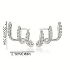 Fleur - Boucle d'oreille triple élégante