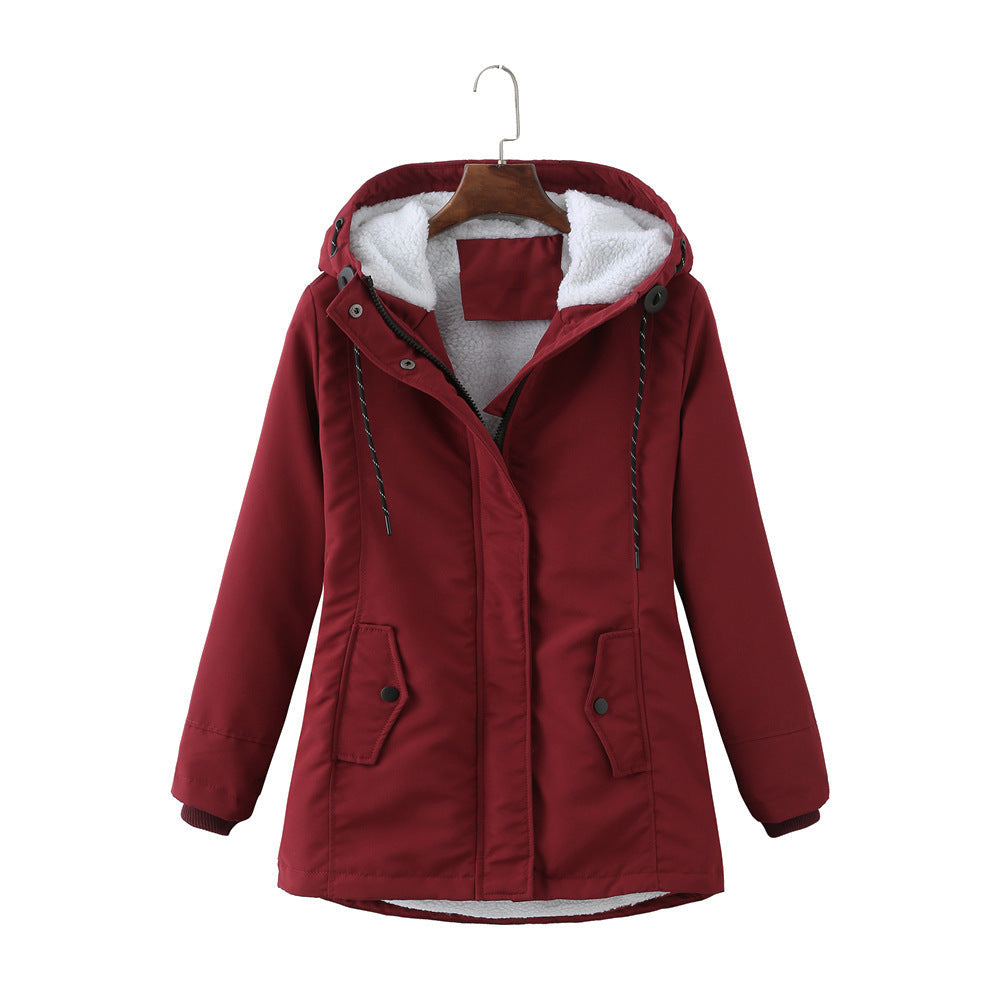 Garance | Parka imperméable à capuche pour femme, doublure sherpa chaude