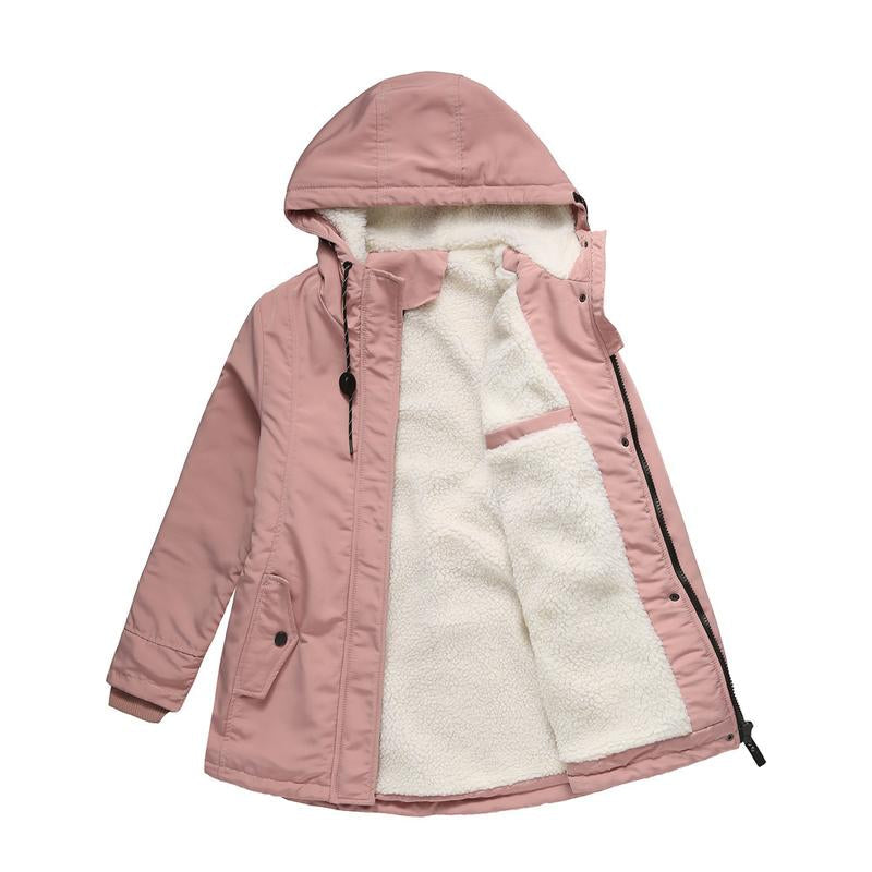 Capucine | Parka chaude à capuche et doublure polaire douce