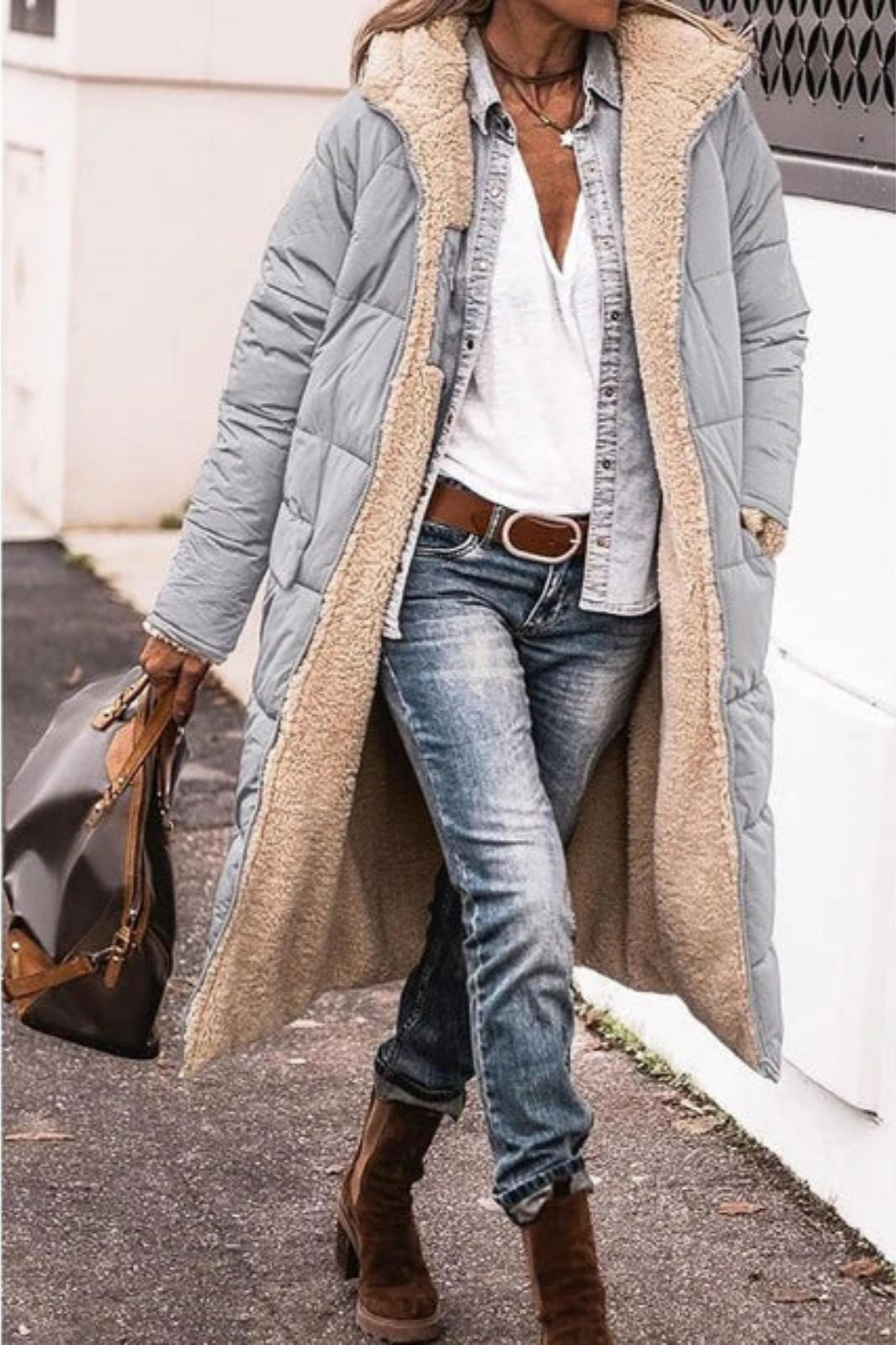 Carine | Manteau réversible élégant pour femme