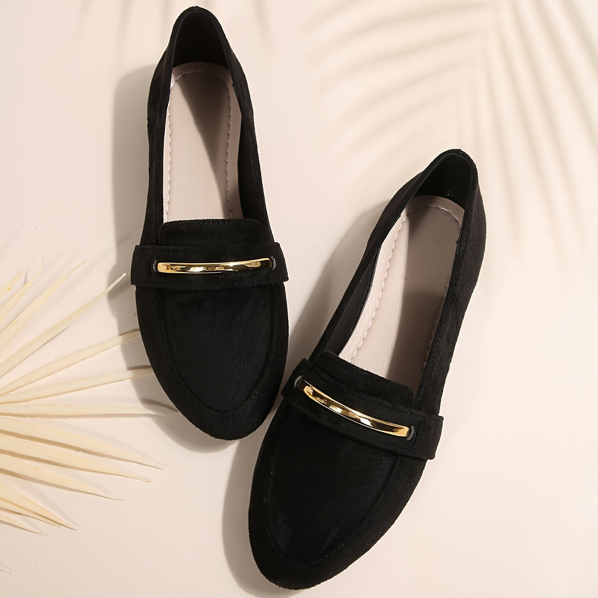 Élise | Mocassins pointus effet daim