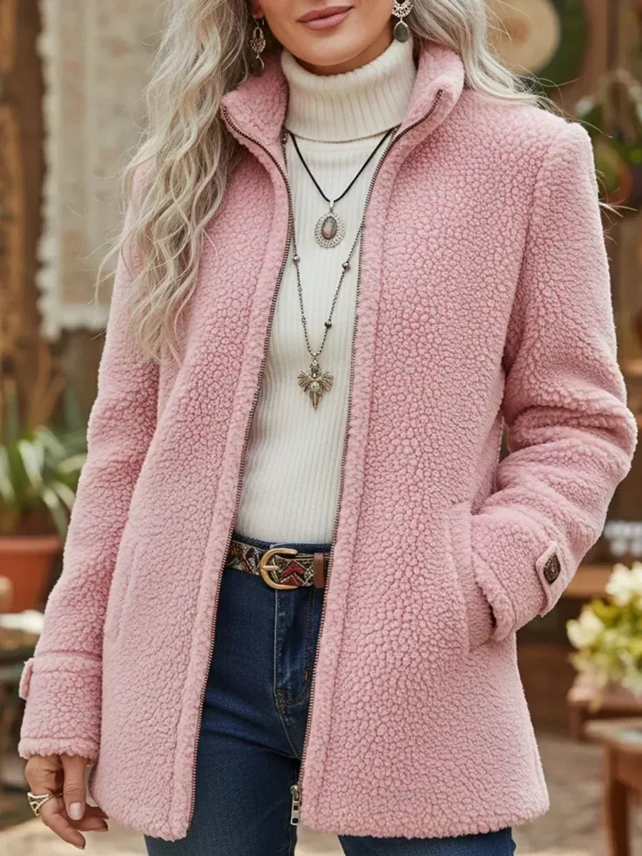 Judith | Veste douce à col montant et zip intégral
