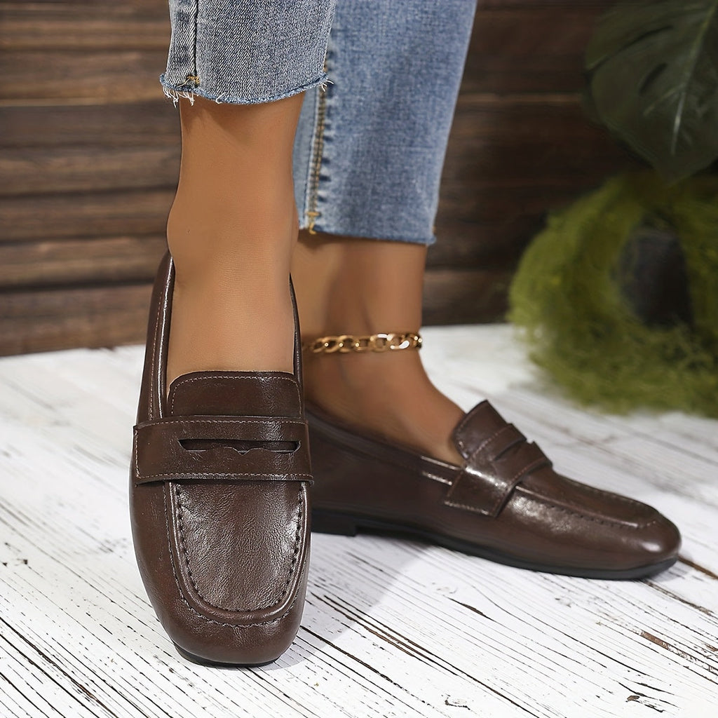 Constance | Mocassins penny à bout carré