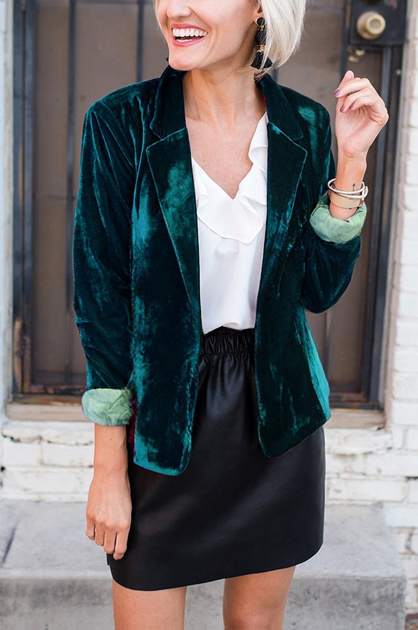 Violette | Blazer chic en velours