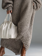Ysaline | Élégante robe longue en maille.