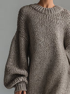 Ysaline | Élégante robe longue en maille.