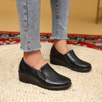 Dominique | Mocassins compensés à zip latéral
