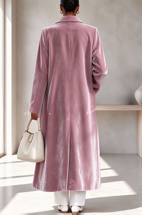 Perrine | Long manteau élégant en velours