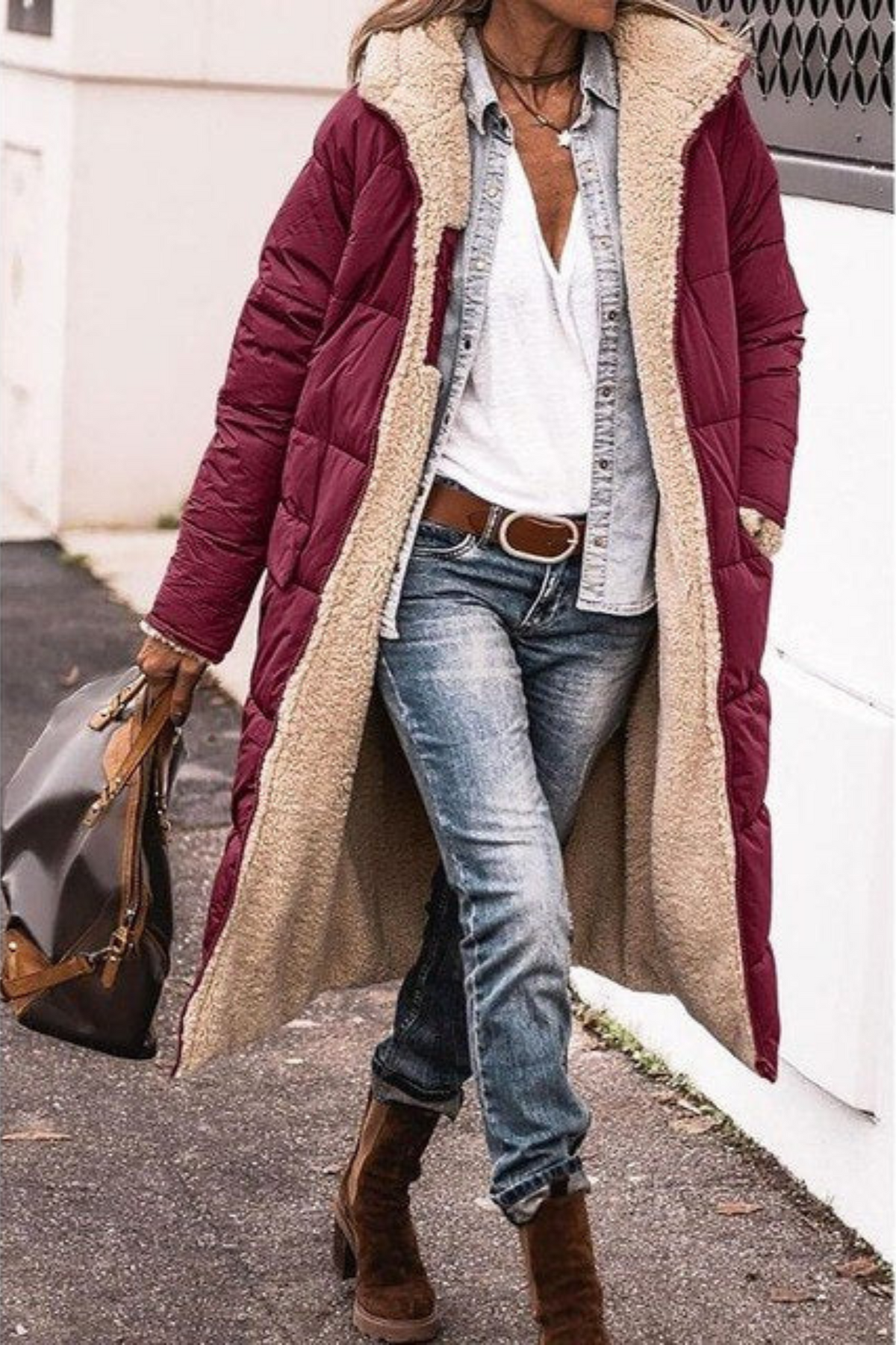 Carine | Manteau réversible élégant pour femme