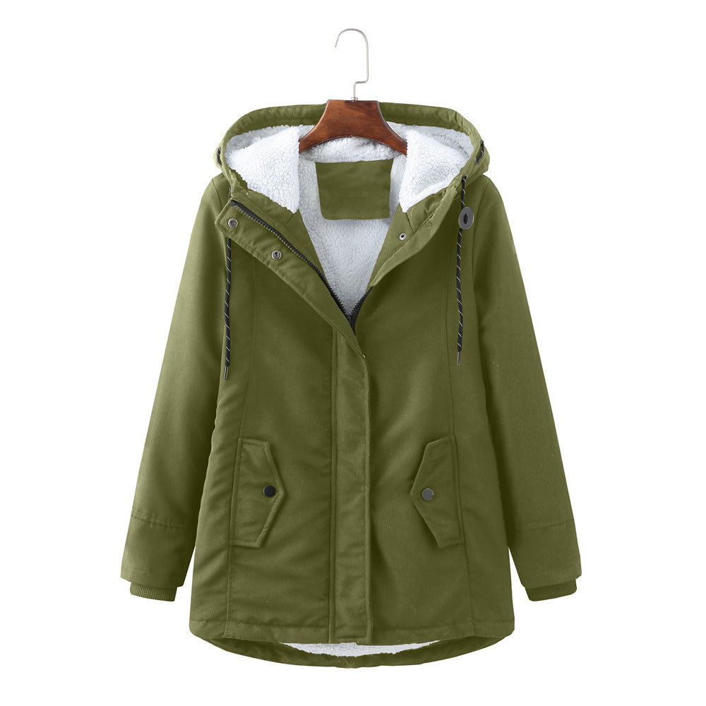 Garance | Parka imperméable à capuche pour femme, doublure sherpa chaude