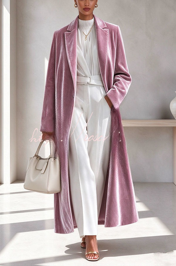 Perrine | Long manteau élégant en velours