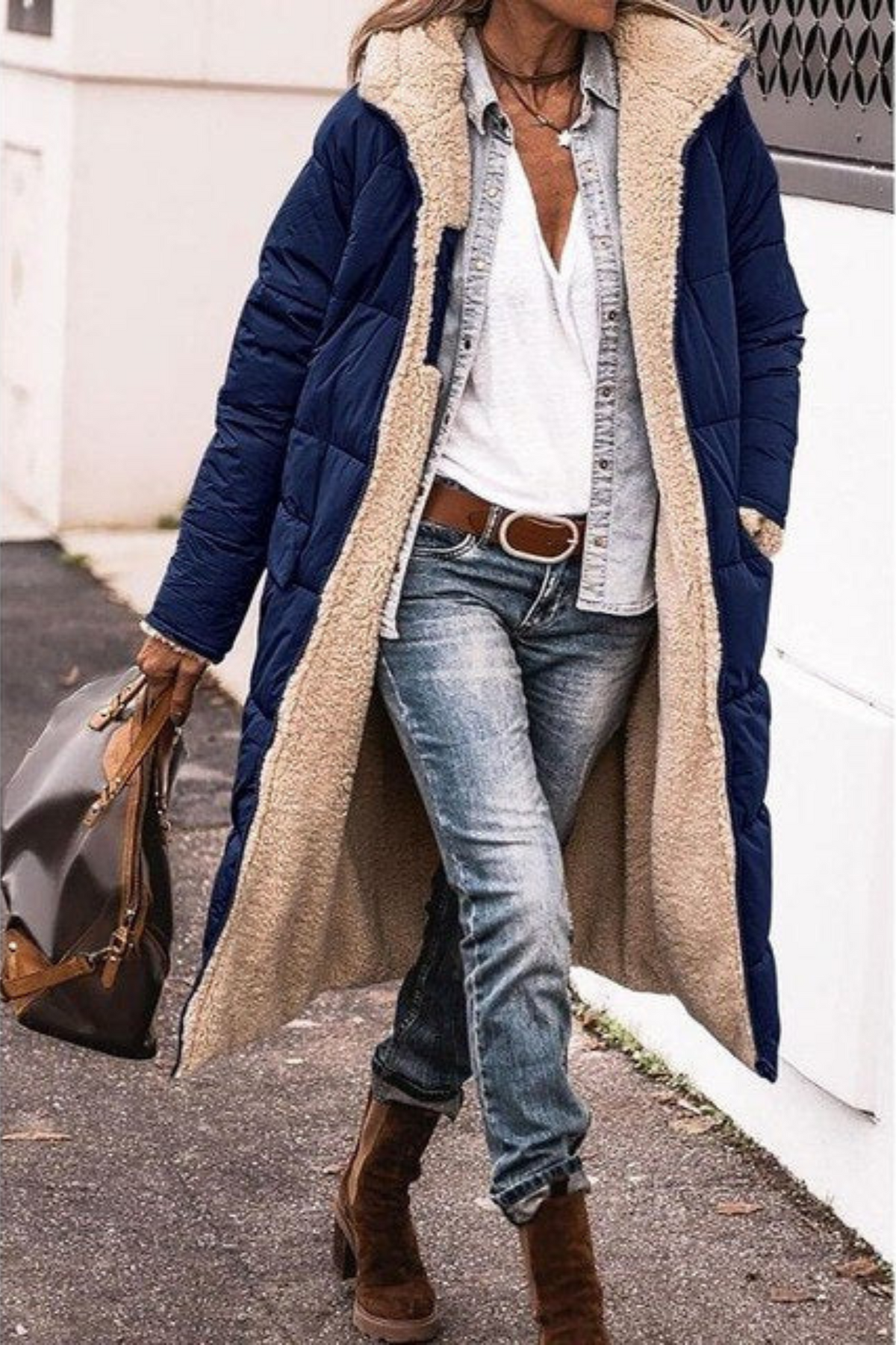 Carine | Manteau réversible élégant pour femme