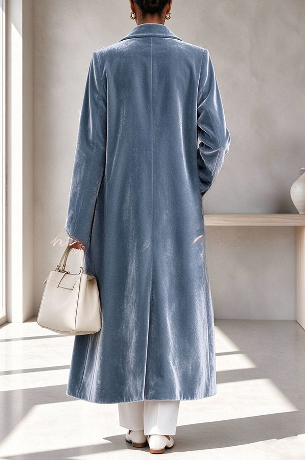 Perrine | Long manteau élégant en velours