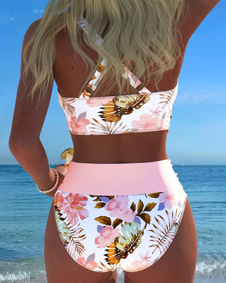 Jolina | Bikini floral en contraste