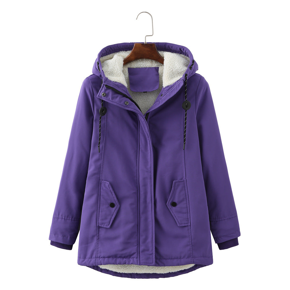 Garance | Parka imperméable à capuche pour femme, doublure sherpa chaude