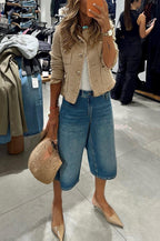 Joséphine | Veste en tweed à boutons métalliques et poches