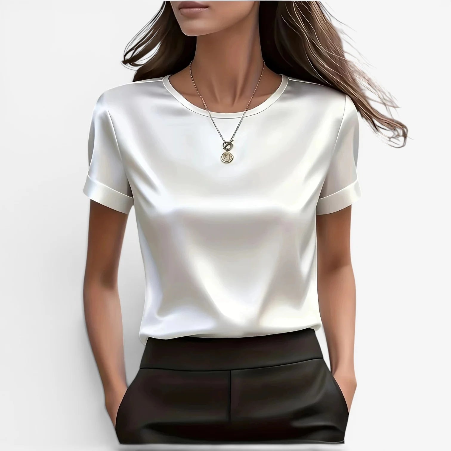 Adriana | Camiseta elegante de satén