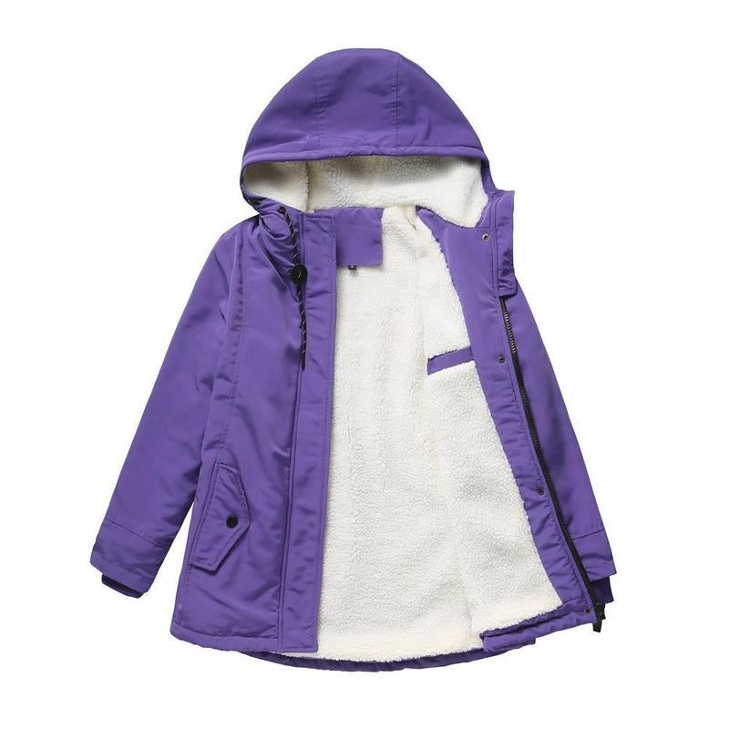 Capucine | Parka chaude à capuche et doublure polaire douce