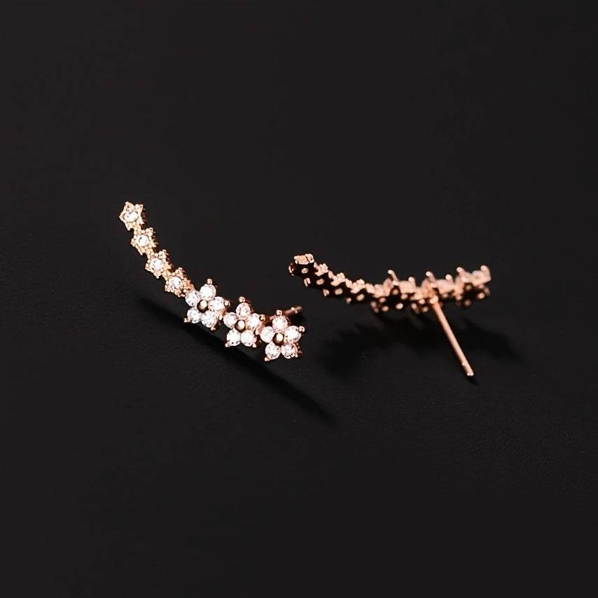 Angélique - Boucles d'oreilles florales intemporelles