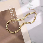 Agathe - Collier chunky à maillons cubains