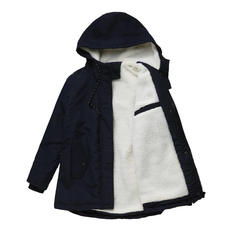Capucine | Parka chaude à capuche et doublure polaire douce
