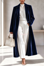 Perrine | Long manteau élégant en velours