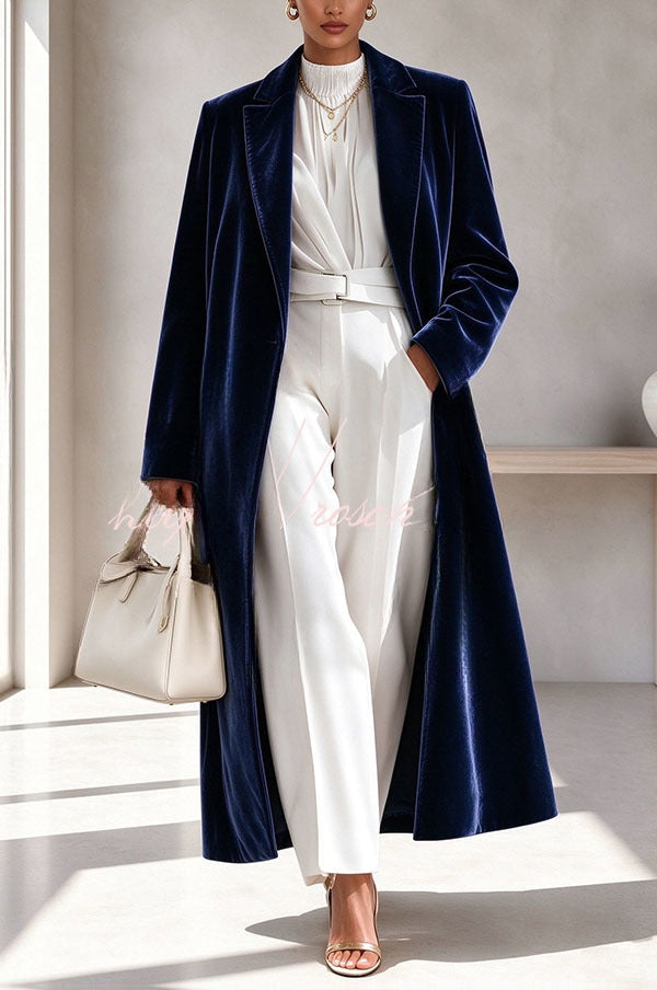 Perrine | Long manteau élégant en velours