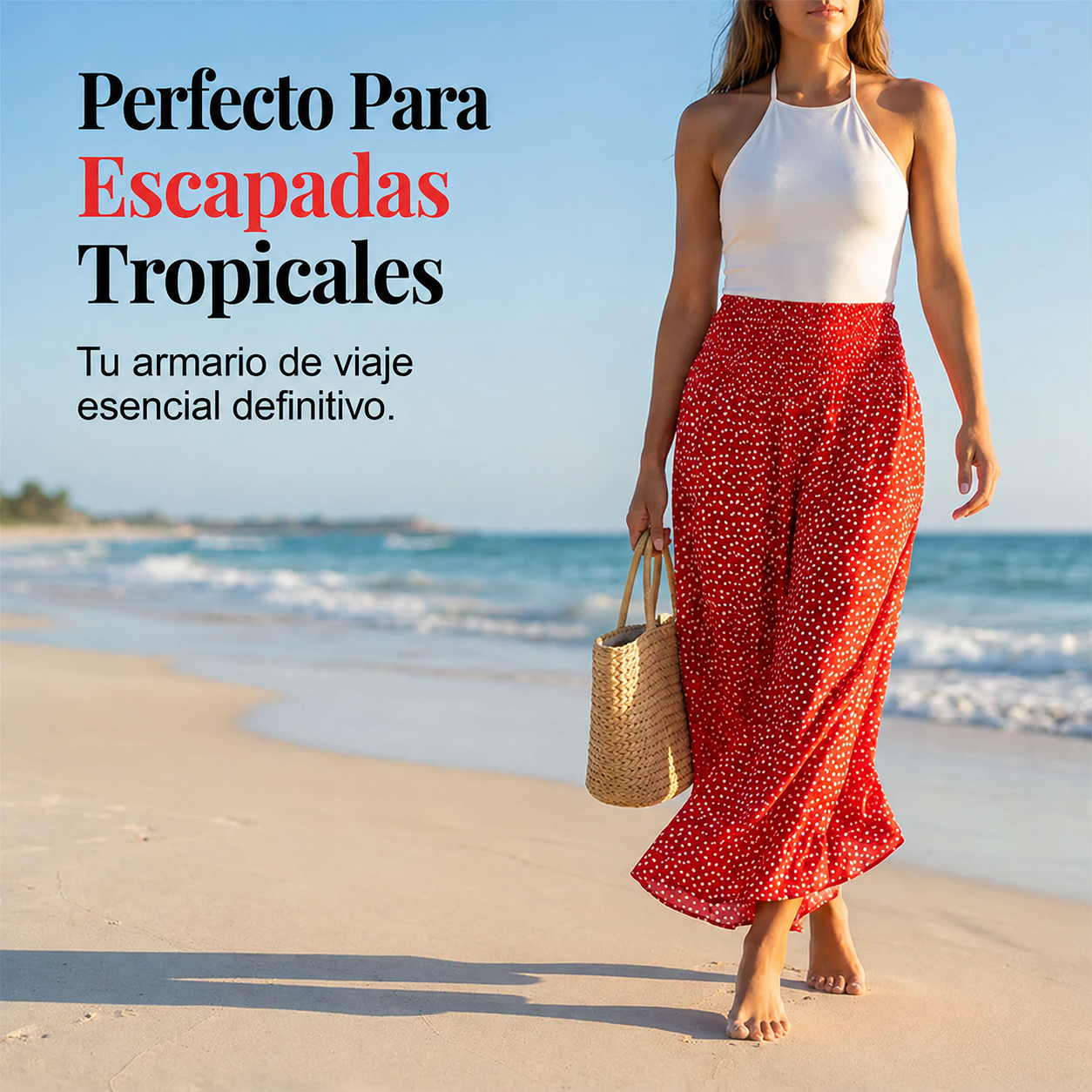 Lina | Pantalones de mujer fluidos de talle alto y pierna ancha