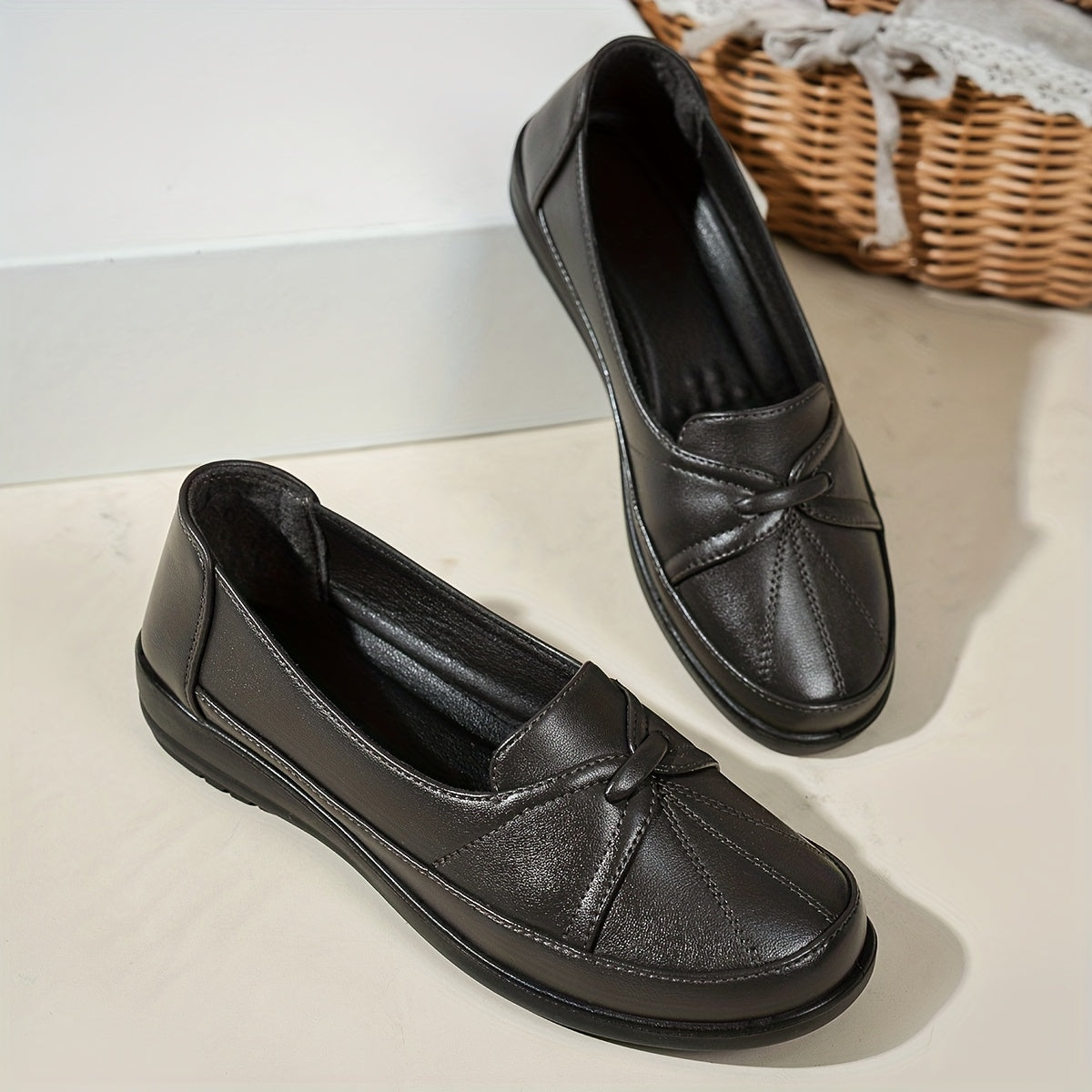 Blandine | Mocassins confort à détail nœud