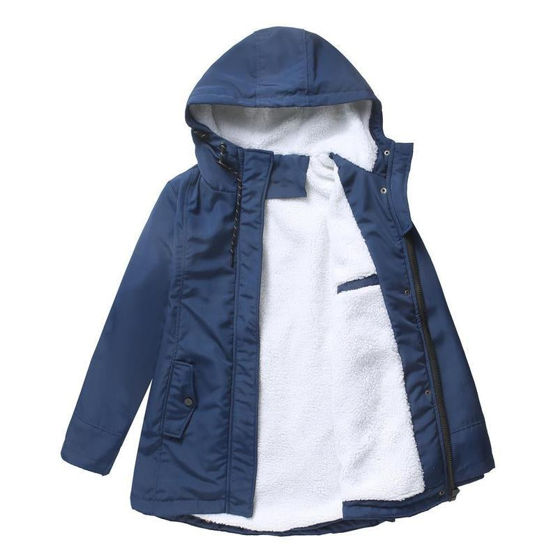 Capucine | Parka chaude à capuche et doublure polaire douce