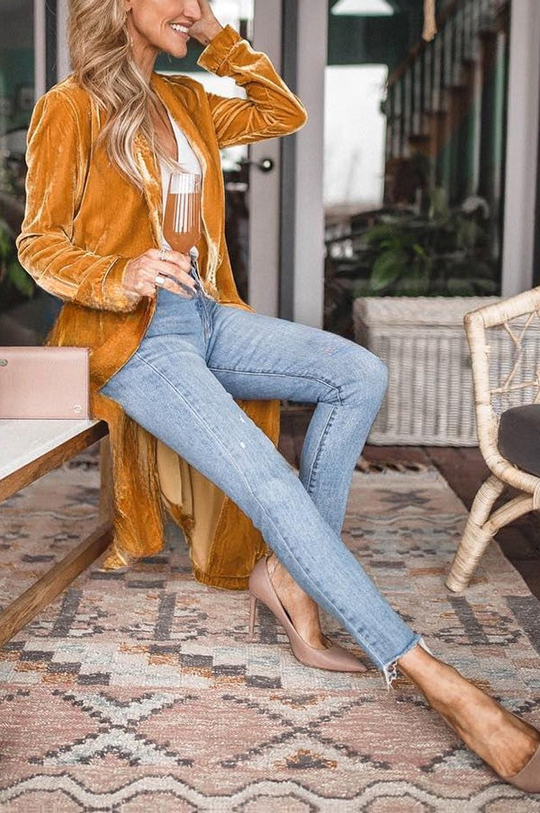 Mélina | Manteau kimono en velours