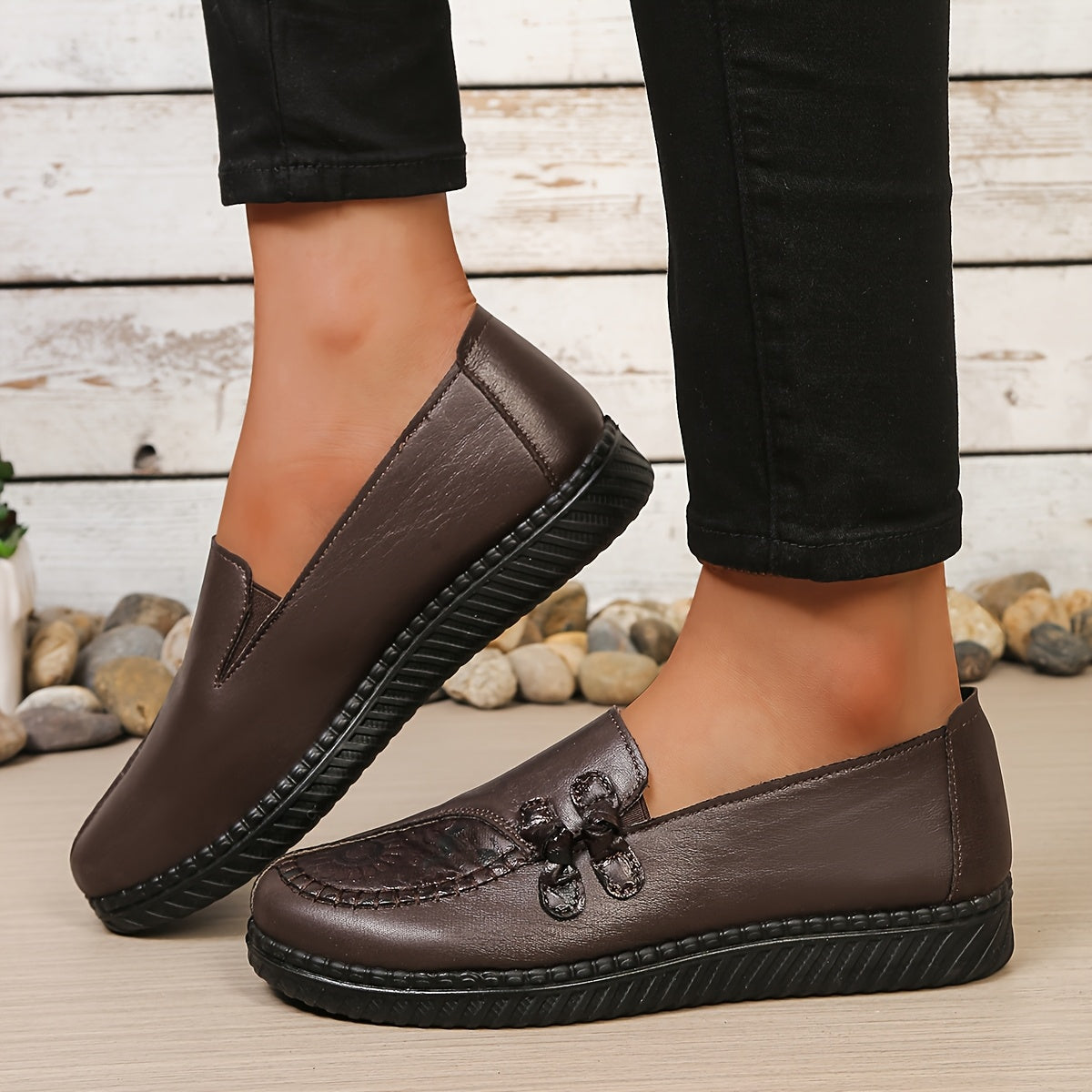 Charlotte | Mocassins confort à détail floral