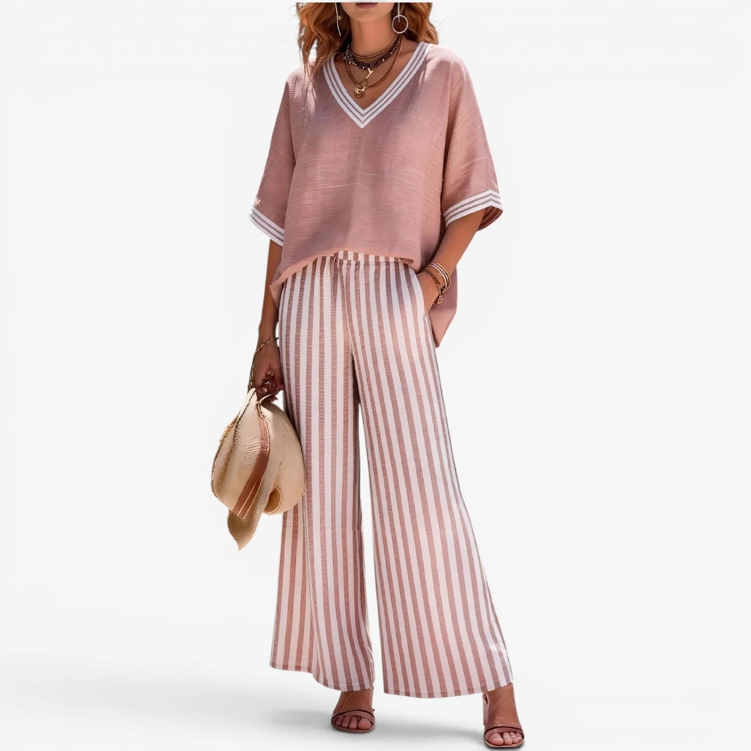 Celia | Traje de pantalón a rayas