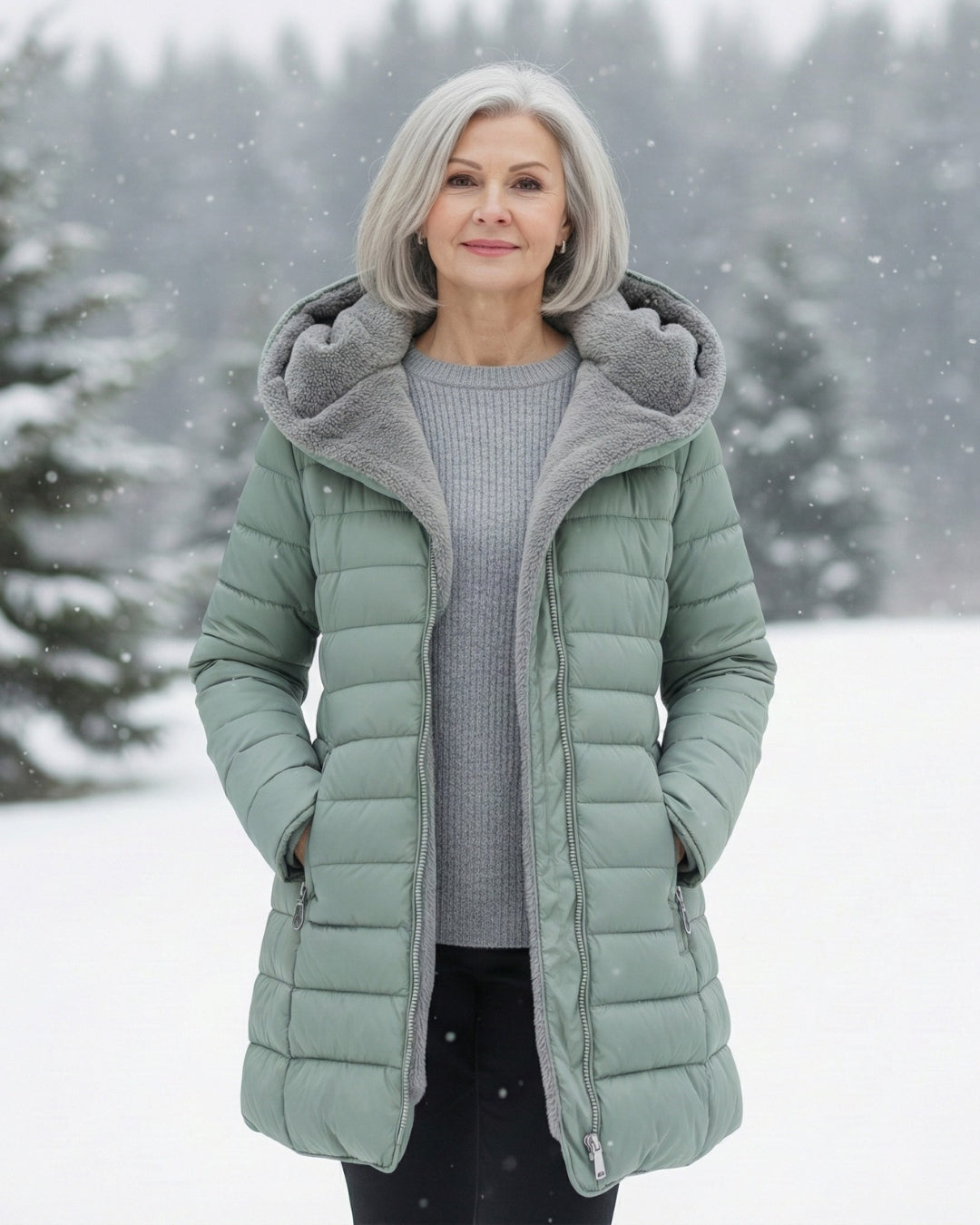 Georgine | Manteau doudoune avec doublure polaire